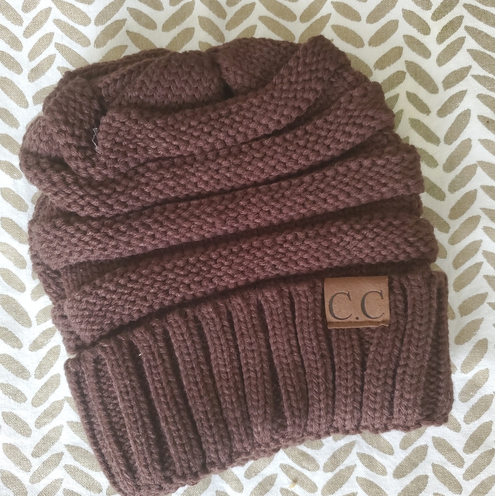 NWOT C.C Brown Beanie